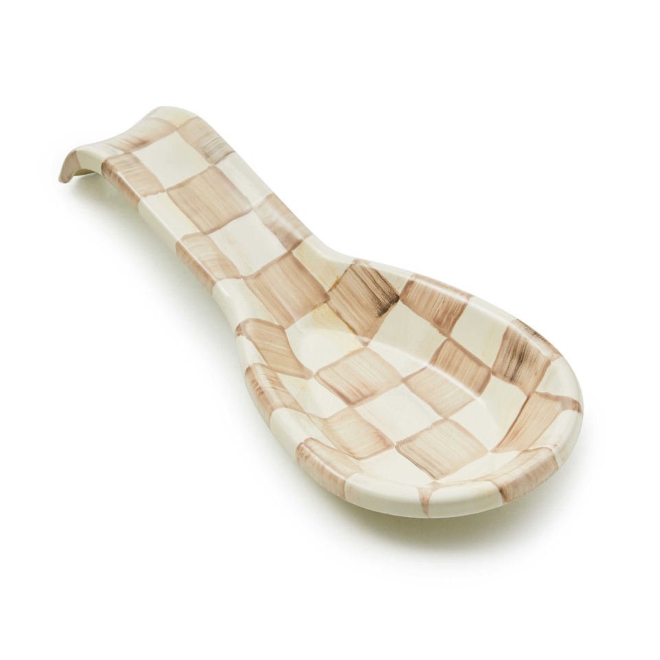 Mocha Check Spoon Rest by Mackenzie - Childs - |VESIMI Design|