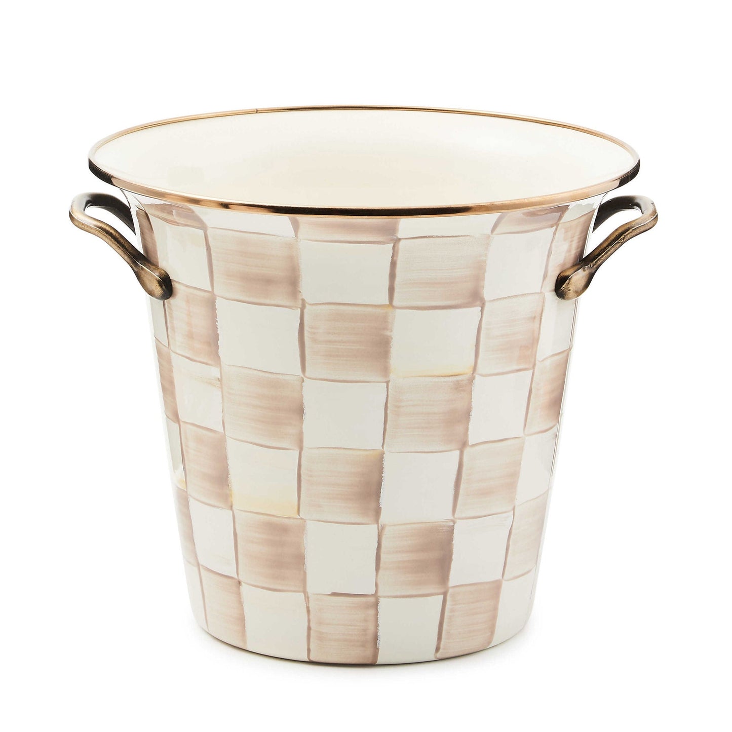 Mocha Check Wine Cooler by MacKenzie - Childs - |VESIMI Design| Luxury Bathrooms and Home Decor