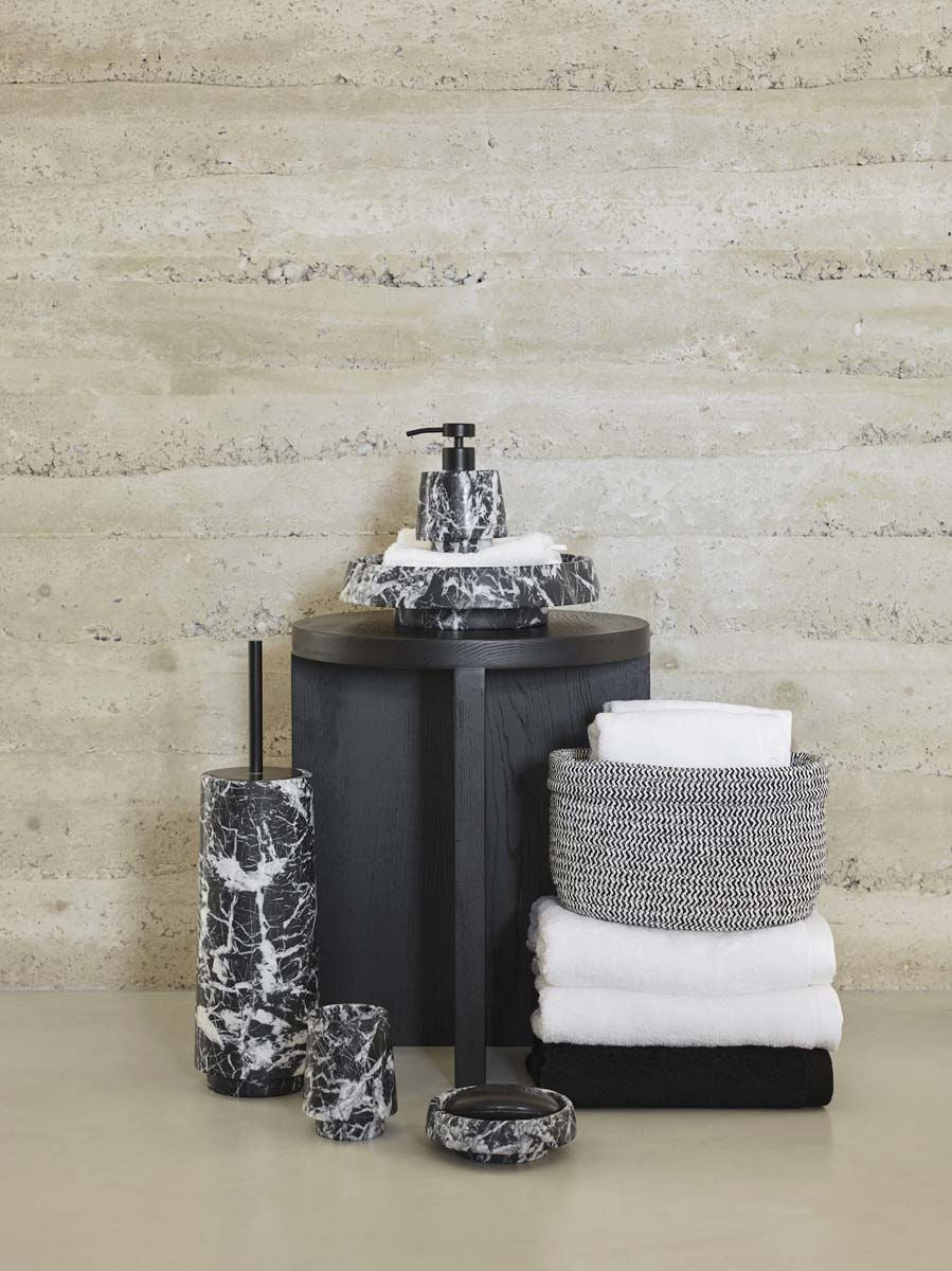 Orion Black Marble Bathroom Accessories Liquid Soap Dispenser - |VESIMI Design|