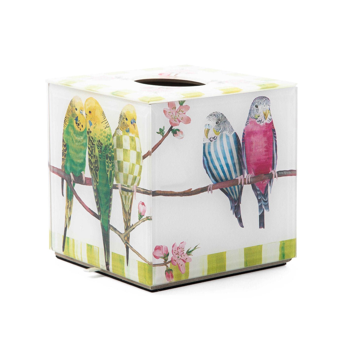 Parakeet Boutique Tissue Box Cover - |VESIMI Design| Luxury Bathrooms and Home Decor