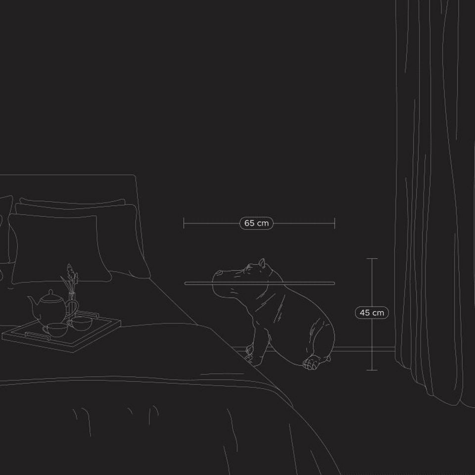 Patty Potamus Gold Side Table - |VESIMI Design|