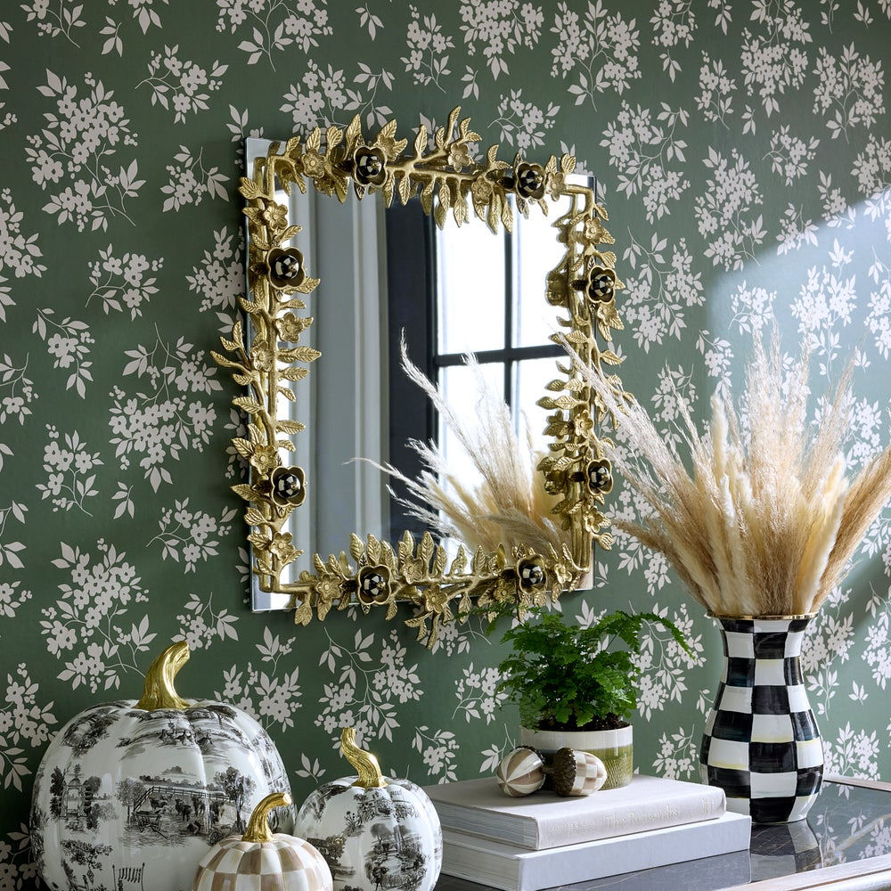 Petal Square Gold Wall Mirror