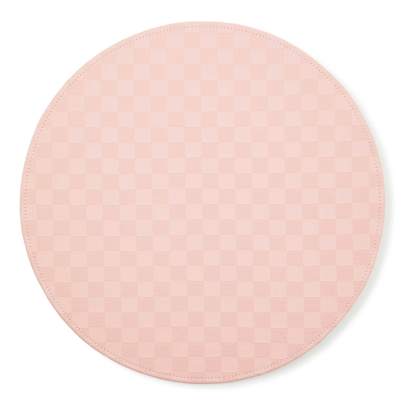 Pink Check Faux Leather Placemat - |VESIMI Design|