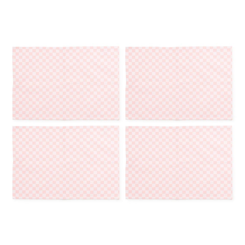 Pink Check Placemat, Set of 4 by MacKenzie - Childs - |VESIMI Design|