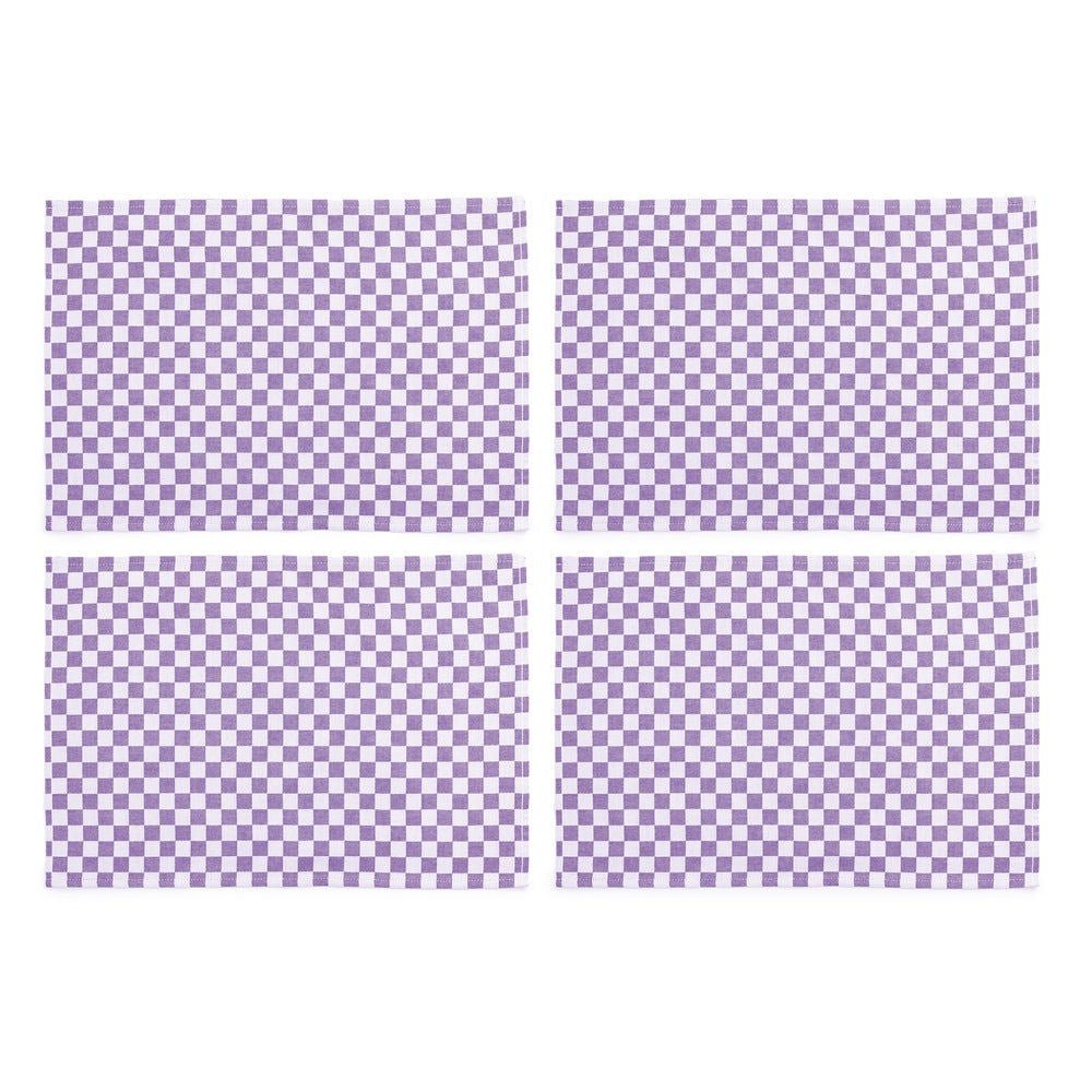 Plum Check Placemat, Set of 4 by MacKenzie - Childs - |VESIMI Design|