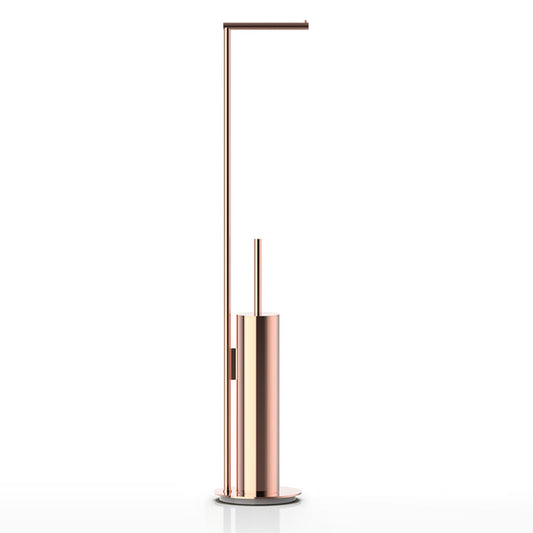 Rose Gold Toilet Brush Holder with Paper Holder by Decor Walther - |VESIMI Design| Luxury Bathrooms and Home Decor