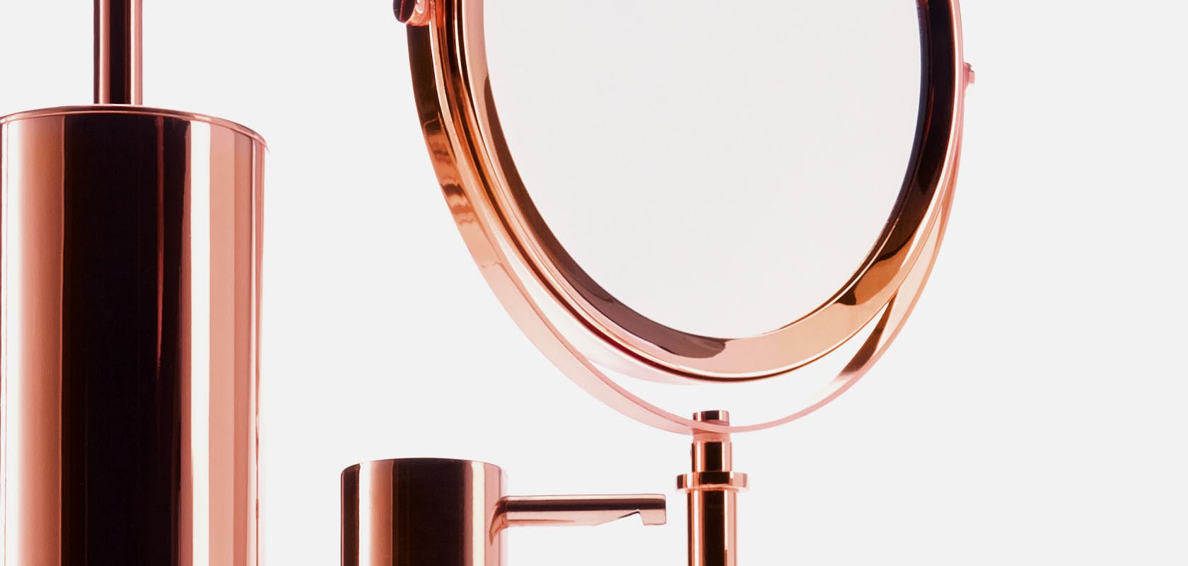 Rose Gold Wall Mounted Tumbler Holder by Decor Walther - |VESIMI Design| Luxury Bathrooms and Home Decor