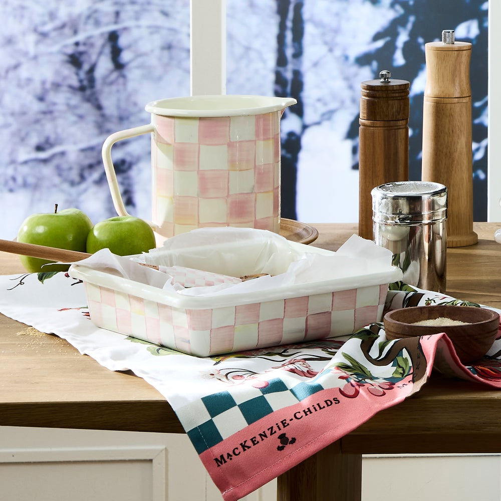 Rosy Check 8" Square Baking Pan