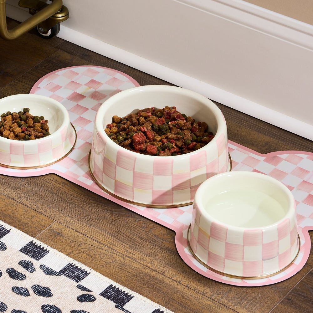 Großer Haustiernapf „Sterling Check“ von MacKenzie-Childs