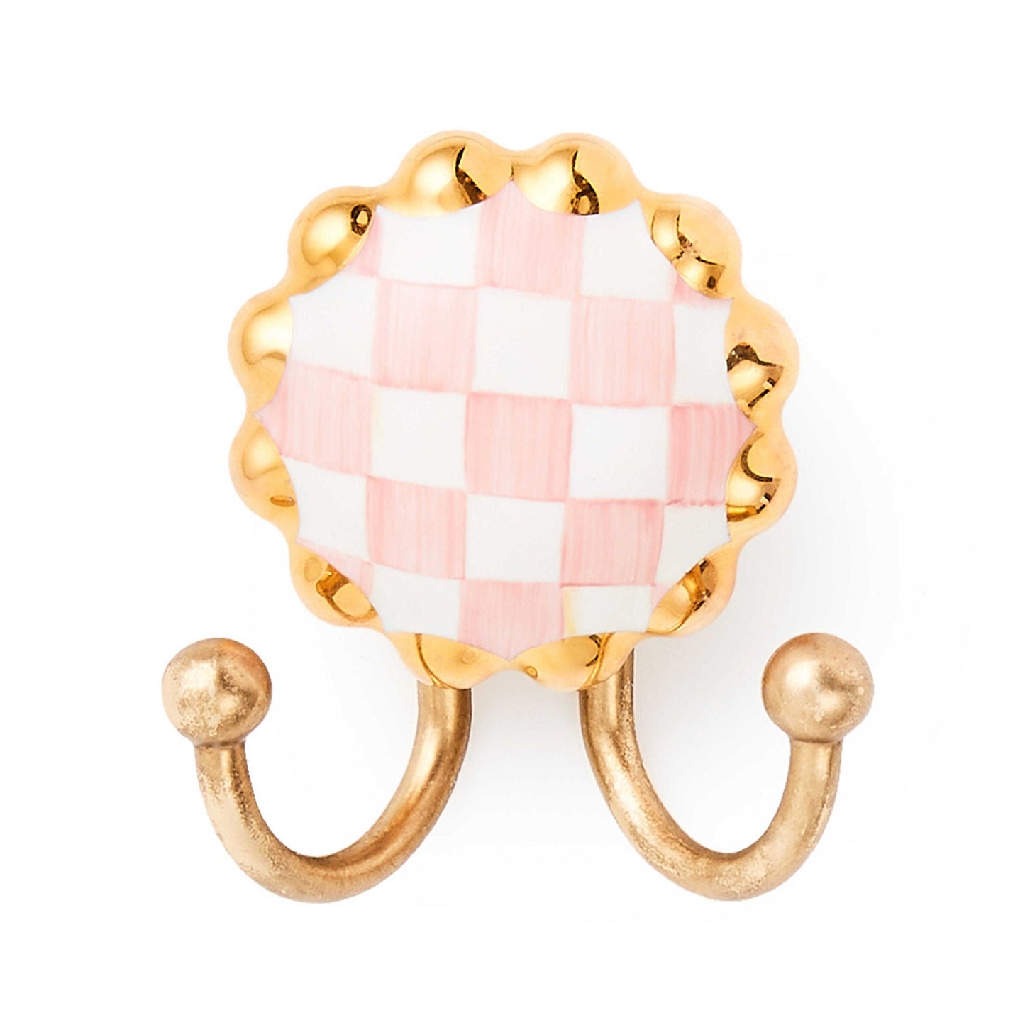Rosy Check Retro Style Round Hook - |VESIMI Design|