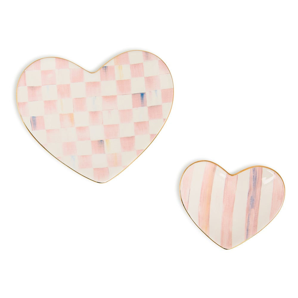 Rosy Heart Trinket Dishes, Set of 2 MacKenzie-Childs