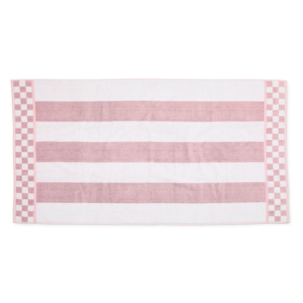 Rosy Stripe Bath Towel MacKenzie-Childs