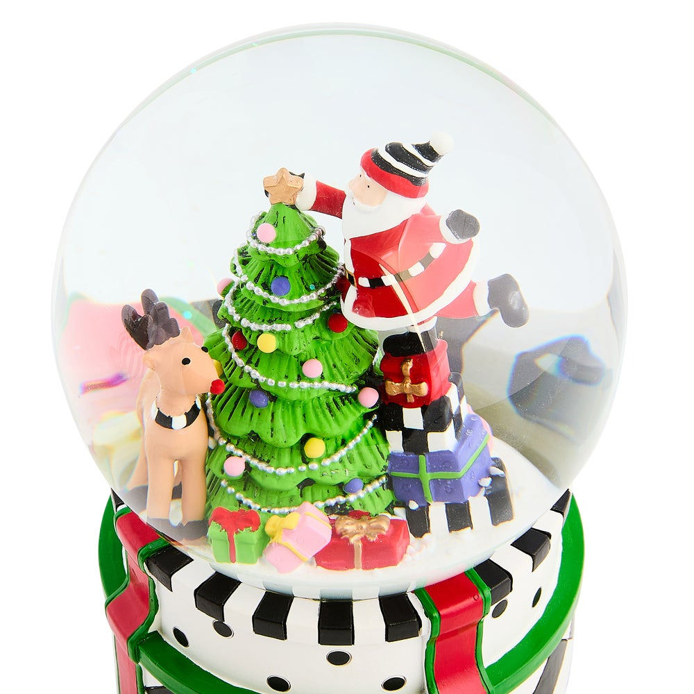 Santa & Rudolph Snow Globe MacKenzie-Childs