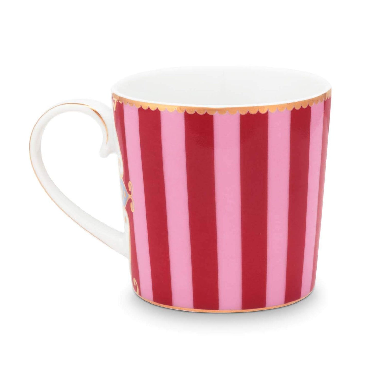 Pip Studio Small Love Birds Medallion Stripes Red/Pink Gift Box - 2 Mugs Set