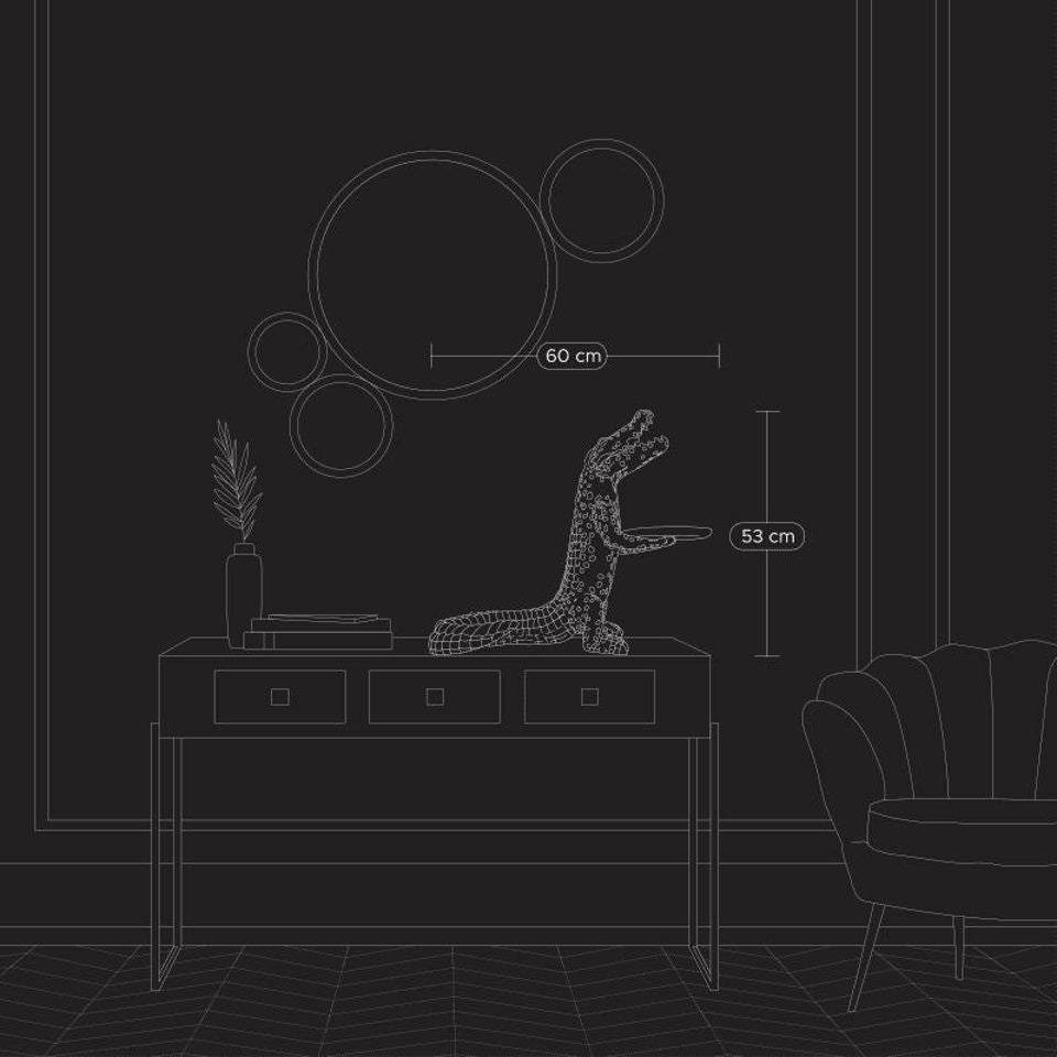 Side Table Crocodile Morty with Tray - |VESIMI Design|