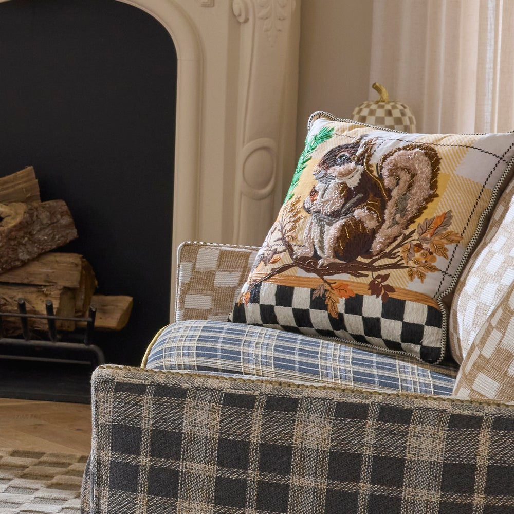 MacKenzie-Childs Squirrel Throw Pillow