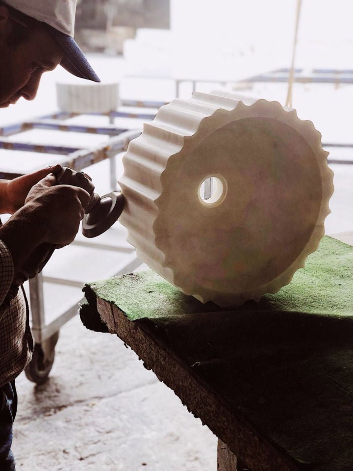 Symphony White Marble Vessel Sink by Maison Valentina - |VESIMI Design|