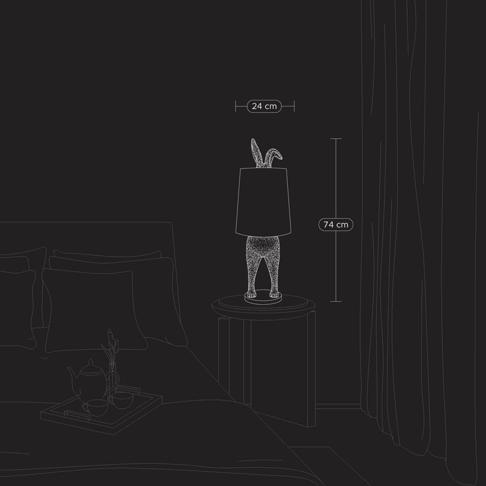 Table lamp Hiding Bunny®, gold/black - |VESIMI Design|