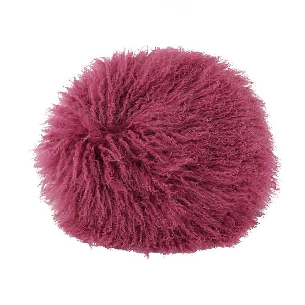 Tibetan Lambskin Fuchsia Cushion - |VESIMI Design|