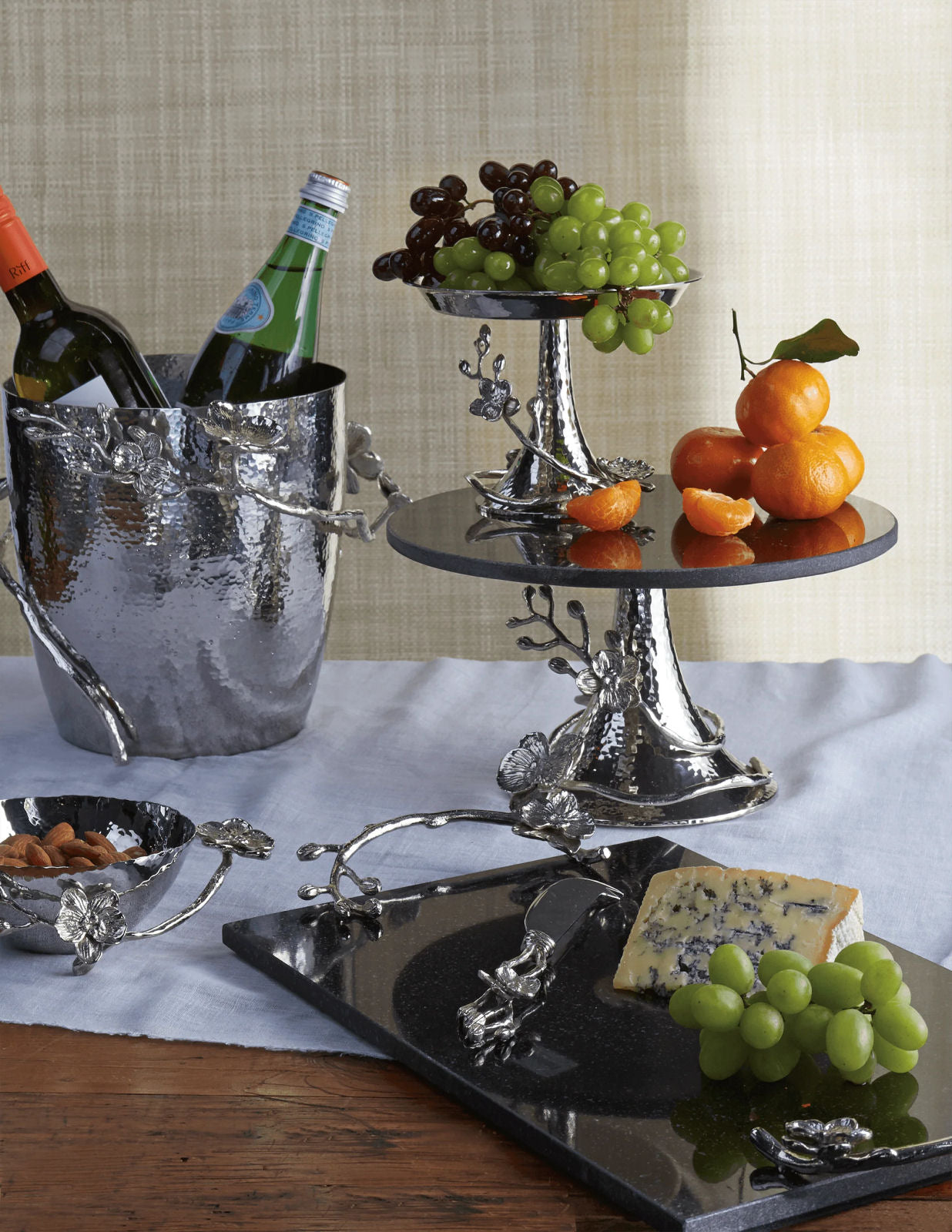 White Orchid Champagne Bucket by Michael Aram