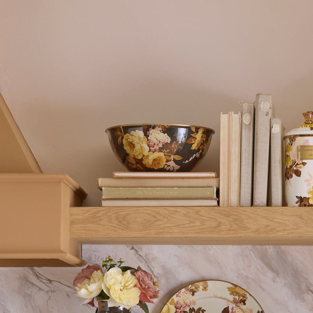 Wild Rose Brown Medium Everyday Bowl MacKenzie-Childs