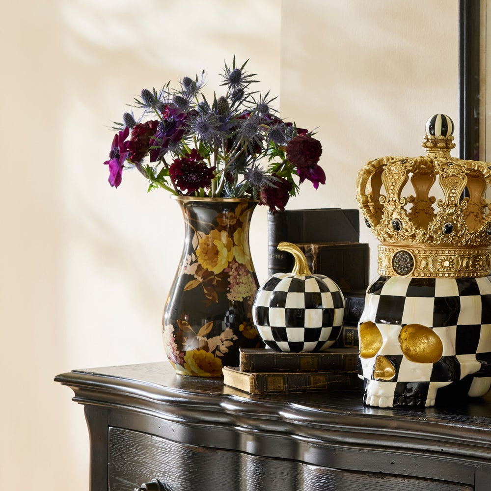 Wild Rose Brown Tall Vase by MacKenzie-Childs