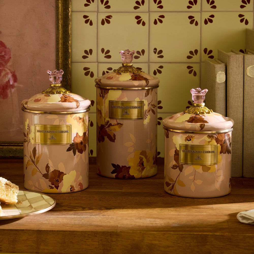 Wild Rose Mauve Large Canister MacKenzie-Childs
