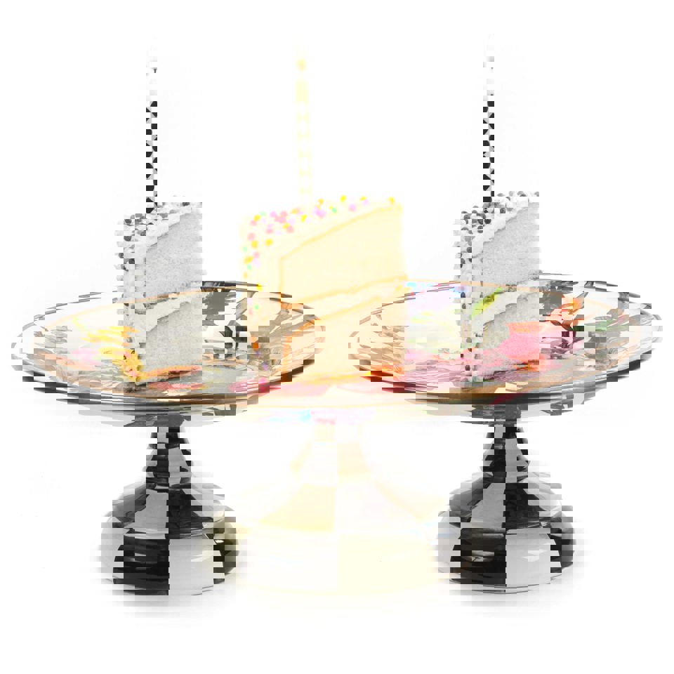 Flower Market Weißer Sockelteller - Klein