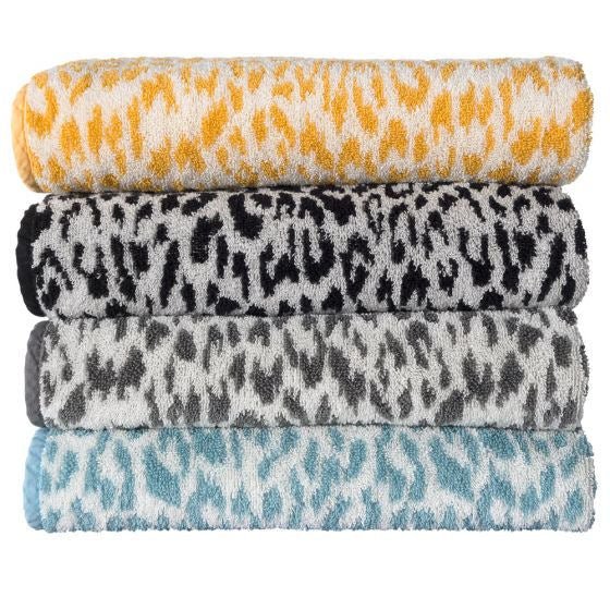 Animal Print Zimba Towels by Abyss & Habidecor / Black - |VESIMI Design| Luxury and Rustic bathrooms online