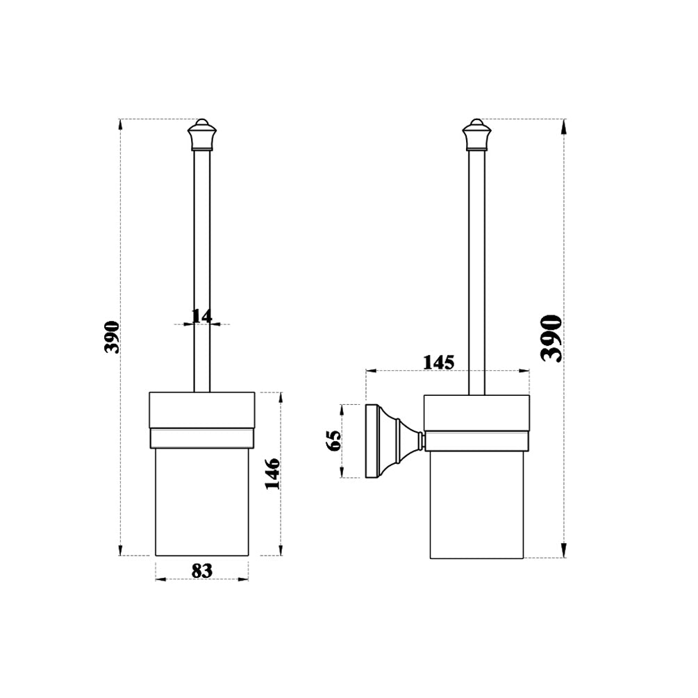 Antique Bathroom Accessories WC Toilet Brush Holder Lavande - |VESIMI Design| Luxury and Rustic bathrooms online