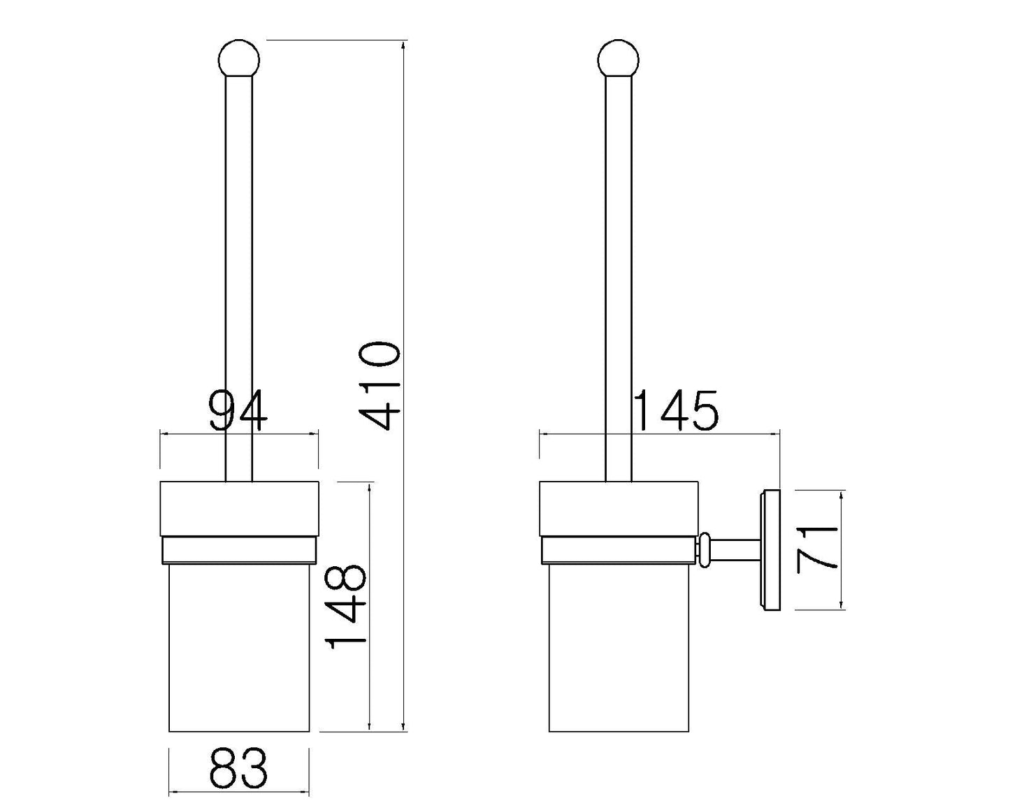 Antique Brass Bathroom Accessories - Toilet Brush Holder Holder Provence II. - |VESIMI Design| Luxury and Rustic bathrooms online