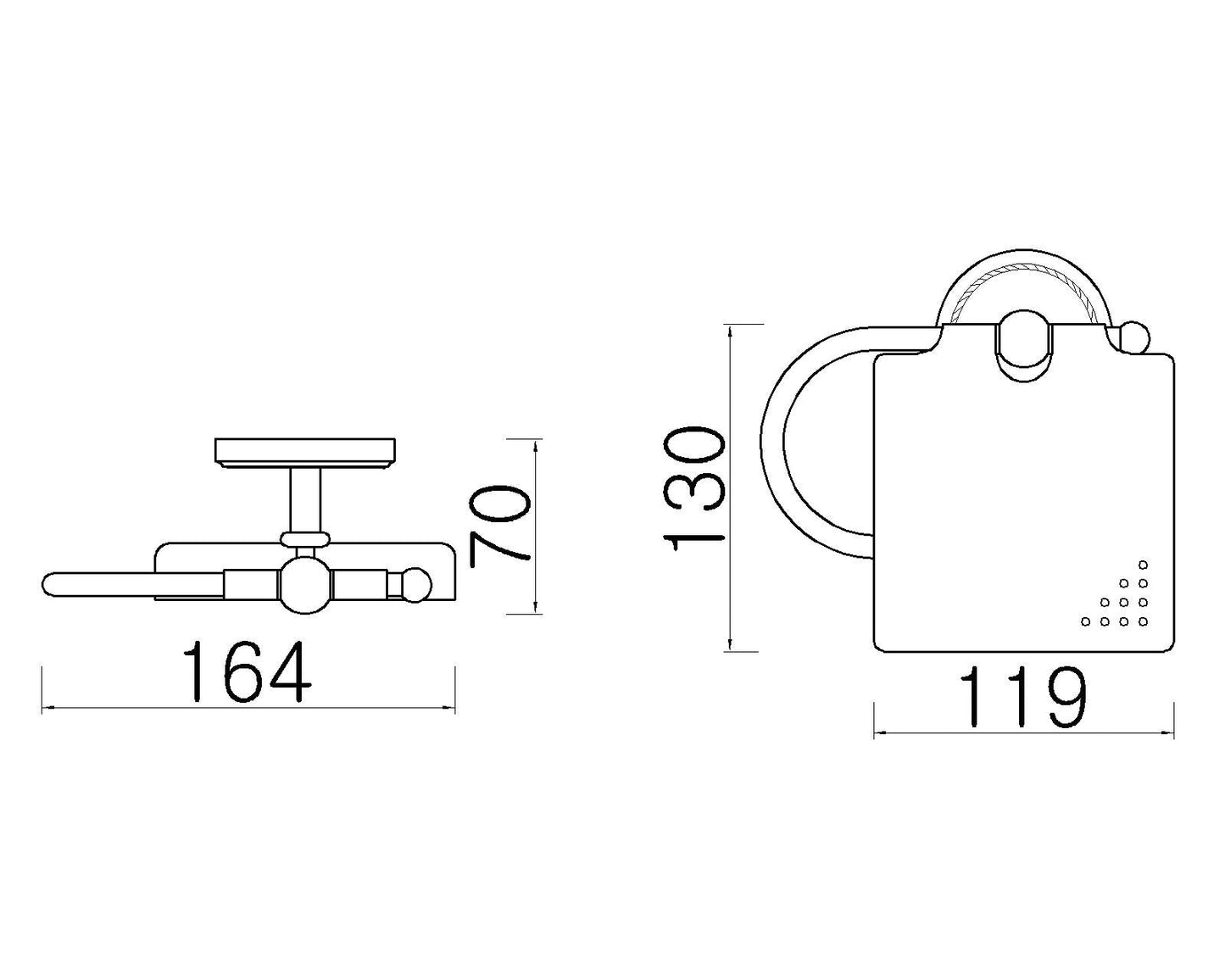 Antique Brass Bathroom Accessories - Toilet Paper Holder Provence II. - |VESIMI Design| Luxury and Rustic bathrooms online