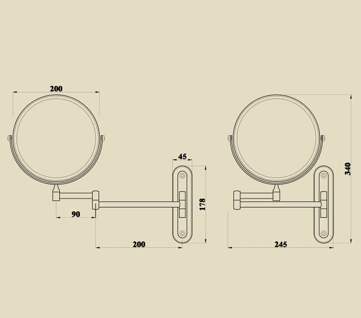 Antique Brass Bathroom Cosmetic Mirror - |VESIMI Design| Luxury and Rustic bathrooms online