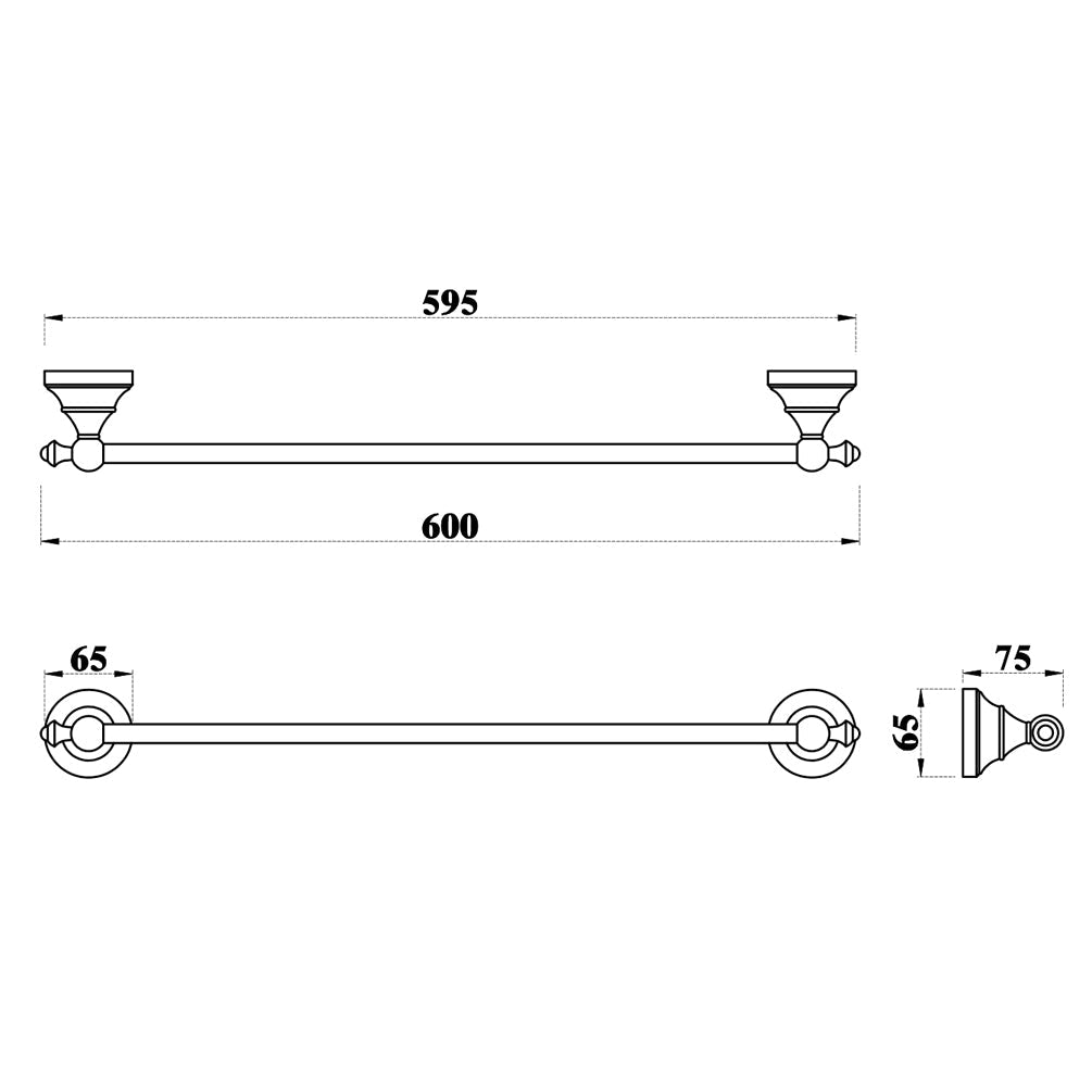 Antique Style Bathroom Accessories Simple Towel Bar - |VESIMI Design| Luxury and Rustic bathrooms online