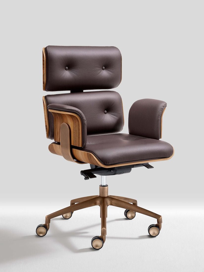 Armadillo Luxury Office Chair Bronze Structure Genuine Italian
