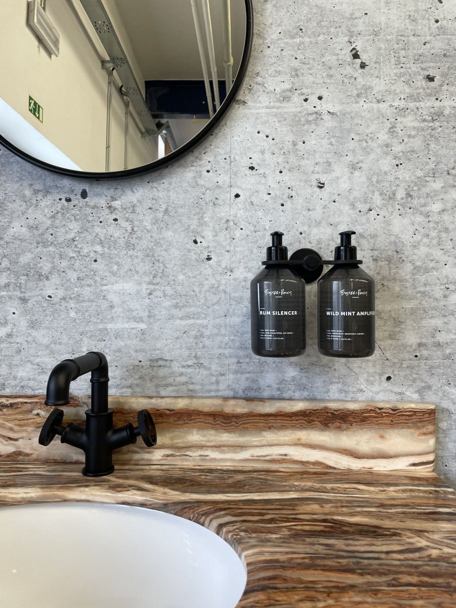 Black Matte Industrial Two Handles Basin Faucet - |VESIMI Design| Luxury and Rustic bathrooms online