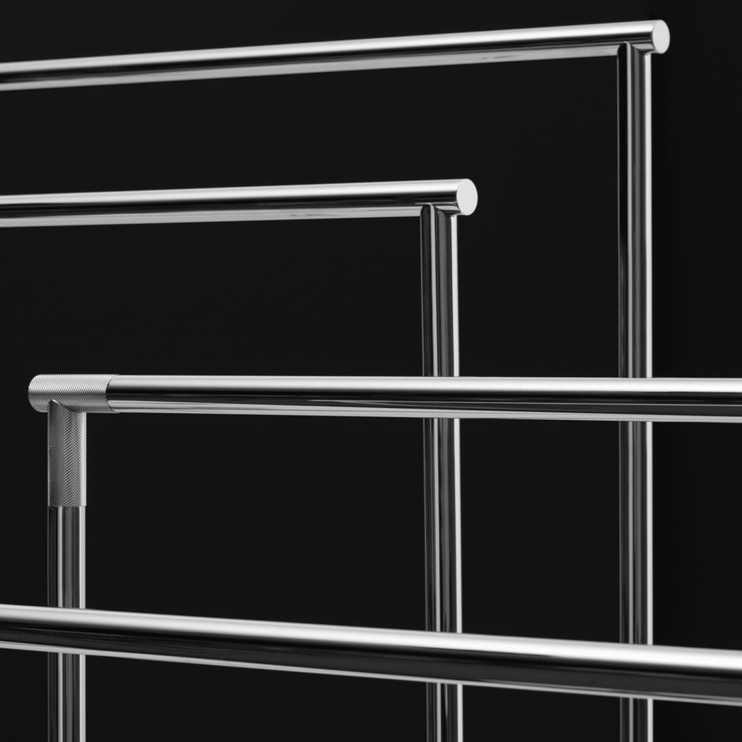 CLUB Collection Luxury Floor Towel Stand - Chrome - |VESIMI Design|