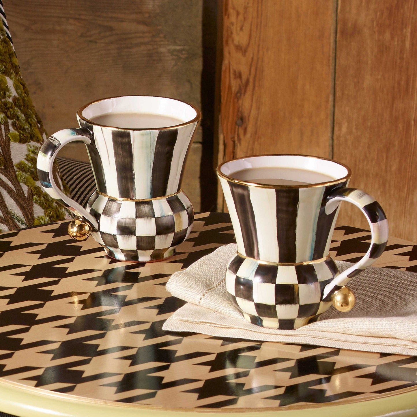 Courtly Check Ceramic Mug by Mackenzie-Childs - |VESIMI Design|