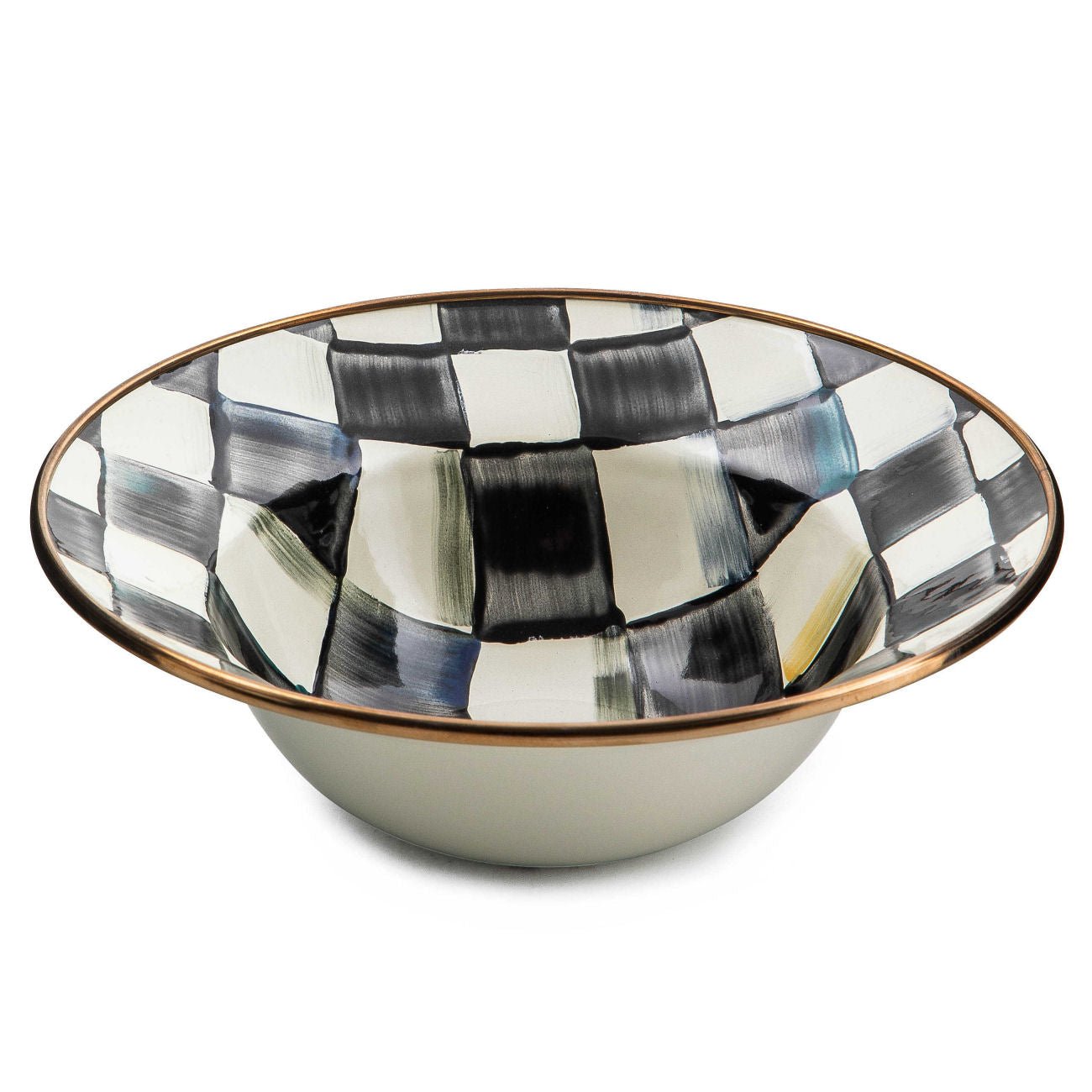 Courtly Check Enamel BREAKFAST BOWL - 19.05cm - |VESIMI Design|
