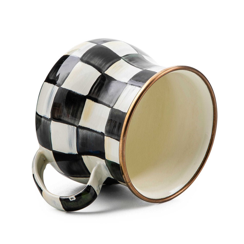 Courtly Check Enamel Mug - |VESIMI Design|