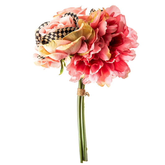 Courtly Check Summer Bouquet - Pink Faux Flowers Mackenzie Childs - |VESIMI Design| Luxury and Rustic bathrooms online
