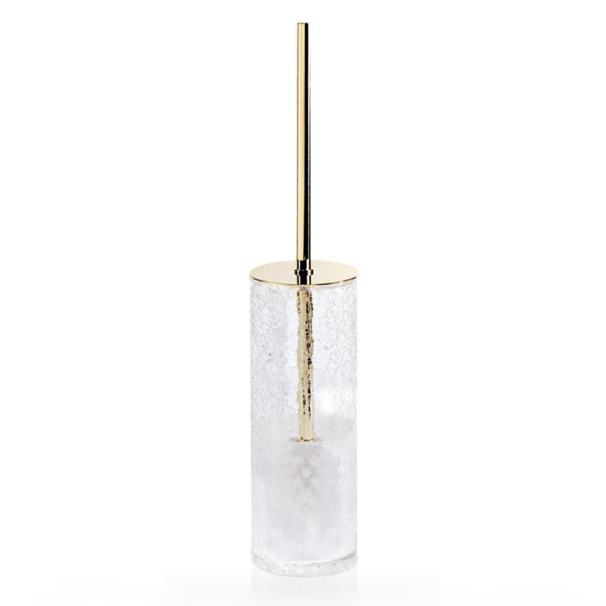 Glass toilet brush clearance holder