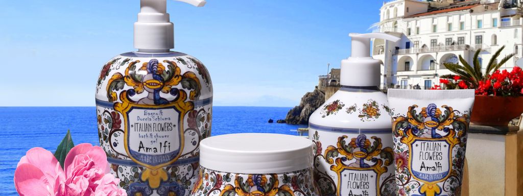 Flower Bath and Shower Gel AMALFI 700 ML - |VESIMI Design| Luxury and Rustic bathrooms online