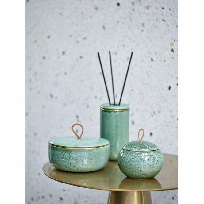 Forest Green Glaze Stoneware Toothbrush Holder - |VESIMI Design| Luxury and Rustic bathrooms online