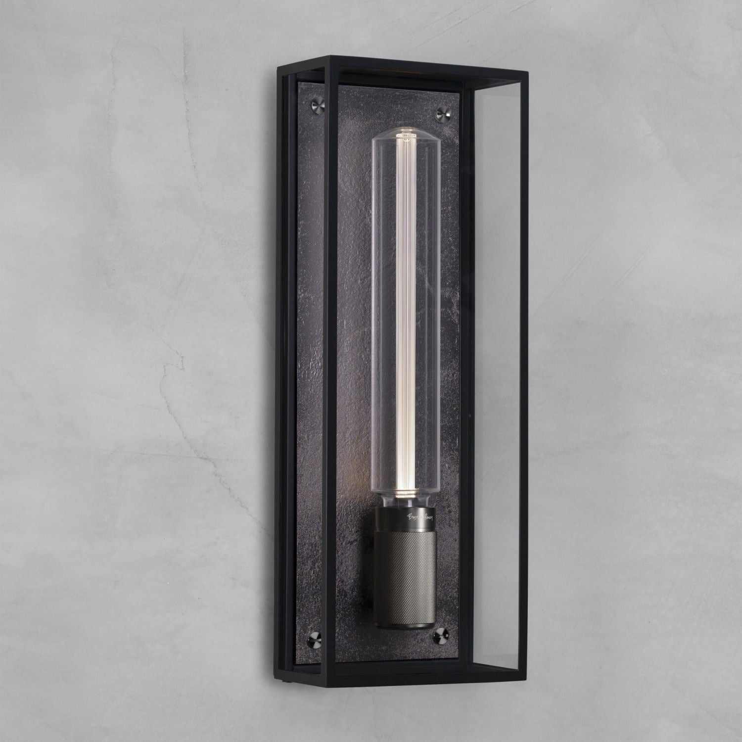 Industrial Caged Wall Bathroom Light in Gun Metal – |VESIMI Design ...