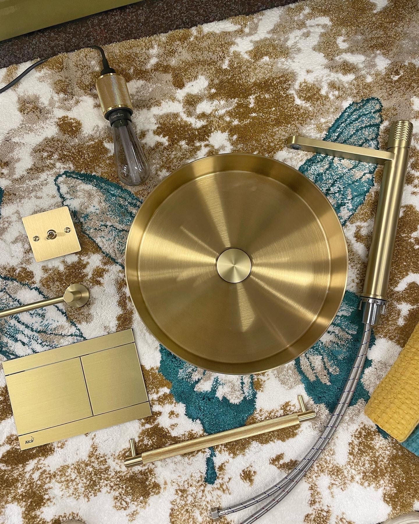 Luxury Champagne Gold Bathroom Stainless Steel Sink - |VESIMI Design| Luxury and Rustic bathrooms online