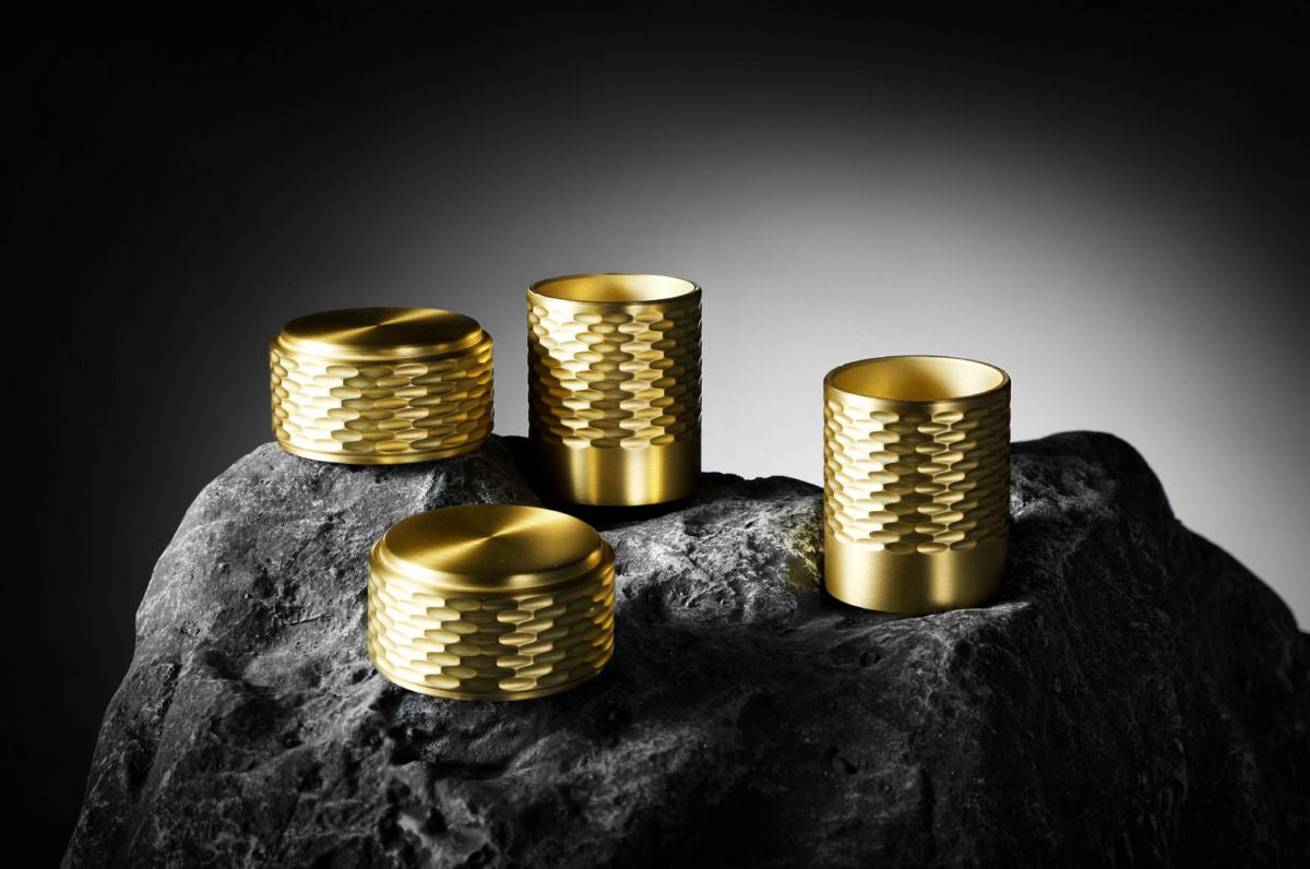 Luxury Champagne Gold Thermostatic Bathtub Faucet with Handheld Shower - Opera Serie - |VESIMI Design|