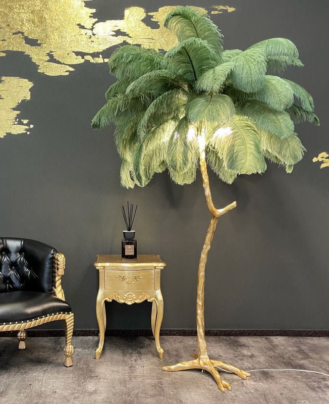 feather palm plant Luxury Floor Feather Lamp