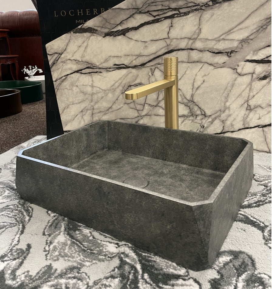 Luxury Natural Grey Colors Concrete Bathroom Vessel Sink - |VESIMI Design| Luxury and Rustic bathrooms online