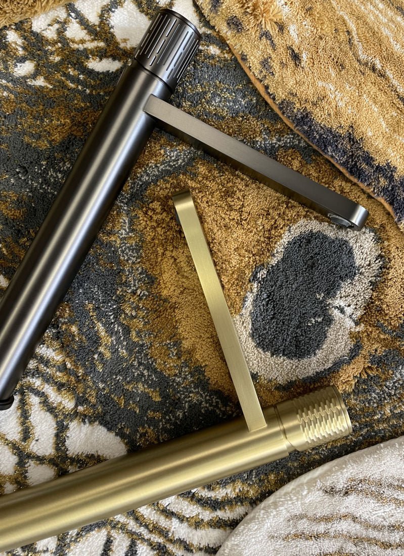 Luxury Simple Towel Holder Opera Satin Gold - |VESIMI Design| Luxury and Rustic bathrooms online